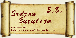 Srđan Butulija vizit kartica